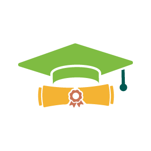 degrees and certificates icon